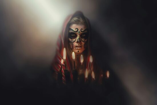 santa muerte rosary lunr stock